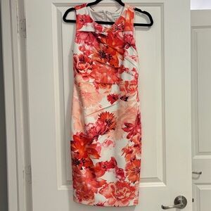 Calvin Klein Floral Dress - Red and White
